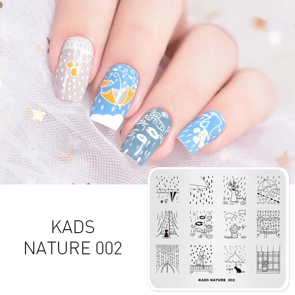 Nature 002 KADS стемпинг пластины для стемпинга 38 различный доступный дизайн штамп для стемпинга стемпинг для ногтей дизайн ногтей трафаре - Цвет: Nature 002
