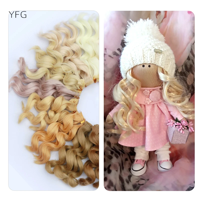 Envío gratis de pelo muñeca resistente al calor 15 cm alta temperatura para 1/3 1/4 1/6 pelucas rizadas BJD d | Игрушки и хобби