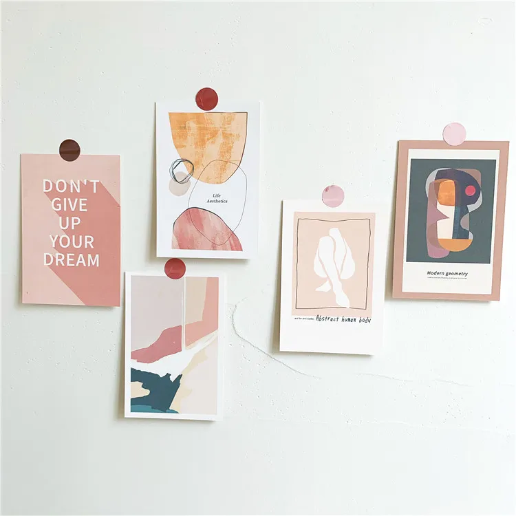 

Retro Art Abstract Cards Illustration Small Poster Postcard Photo Props Bedroom Wall Creative Decorative Sticker Stationery Gift