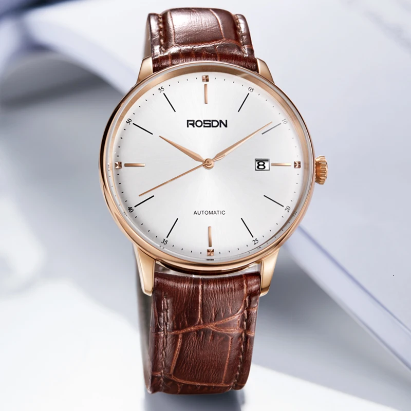  ROSDN Luxury Brand Men's Watches Japan MIYOTA Automatic Mechanical Watch Man Sapphire 50M Waterproo
