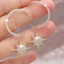 Модная Корейская версия новых сережек Xingyue преувеличенные темпераментные элегантные сережки со стразами женские серьги