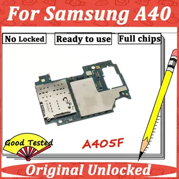 

Original Motherboard For Samsung Galaxy A40 Mainboard A405F unlocked With full Chips Logic Board unlock mother board boards