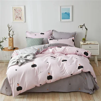 

Thumbedding Ostrich Bedding Set For Girls Cut Cartoon Sweet Duvet Cover Pink King Queen Twin Full Single Unique Design Bed Set