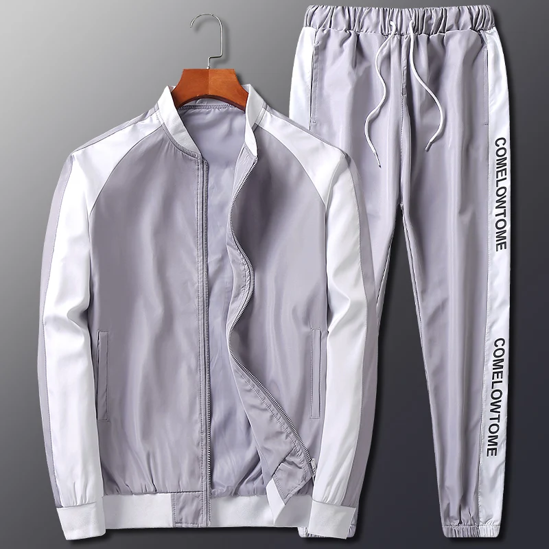 Brand Men Casual Sets Autumn Patchwork Men's Jacket + Pants Tracksuit Male  Fashion Sportswear Zipper Sweatsit Male Oversize 4xl - Men's Sets -  AliExpress