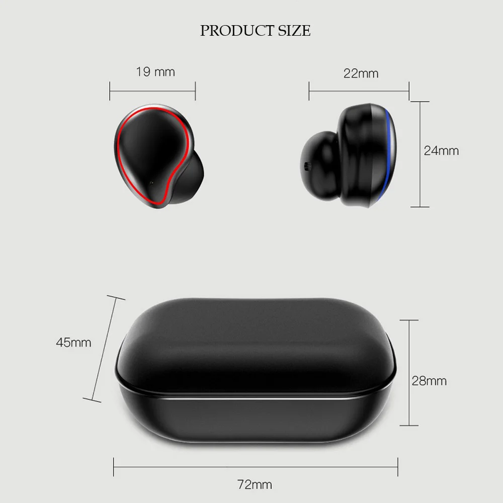 Высокая Класс богатый глубокий бас Шум шумоподавления спортивные Bluetooth наушники True Беспроводной стерео наушники аудио Bluetooth гарнитура с металлический чехол