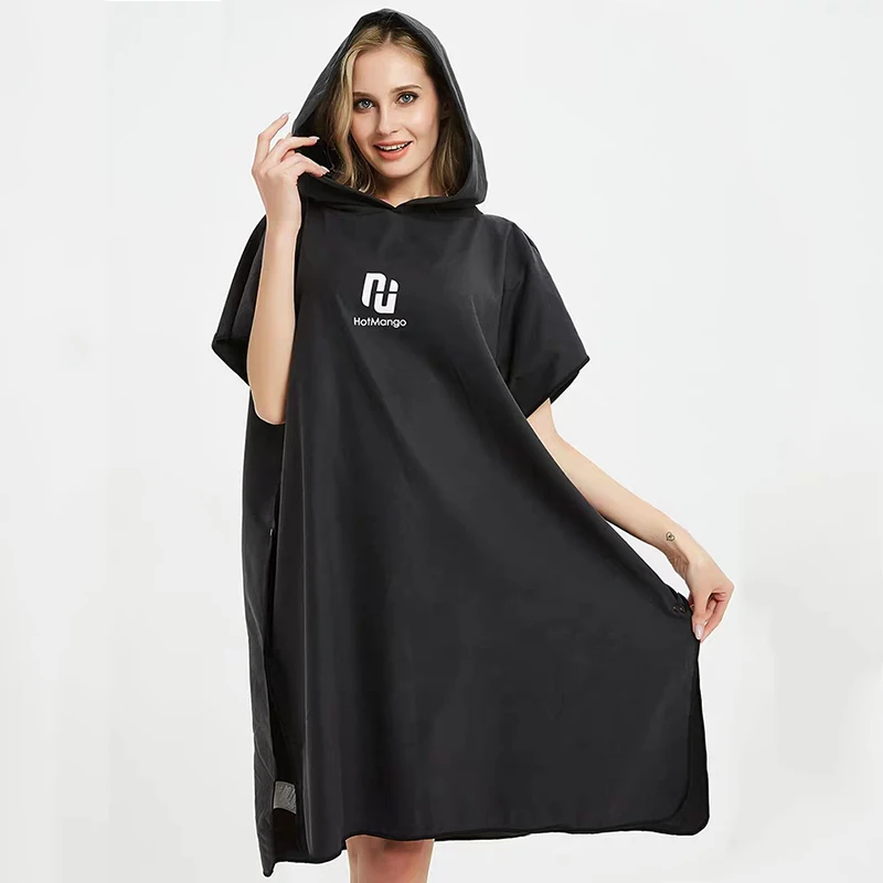 Носимый халат черное полотенце спортивное мужские и женские пляжные