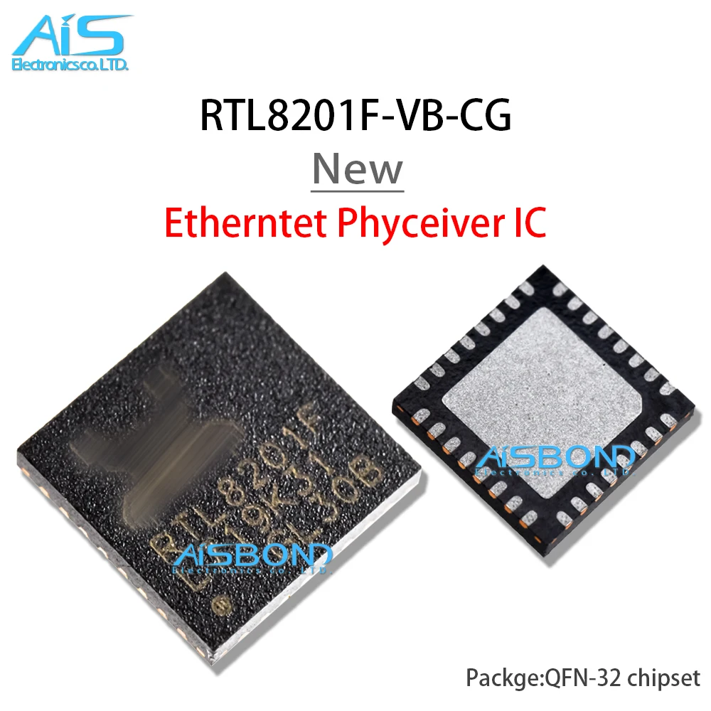 2Pcs/Lot New RTL8201F-VB-CG RTL8201F-VB RTL8201F QFN-32 Etherntet Phyceiver IC