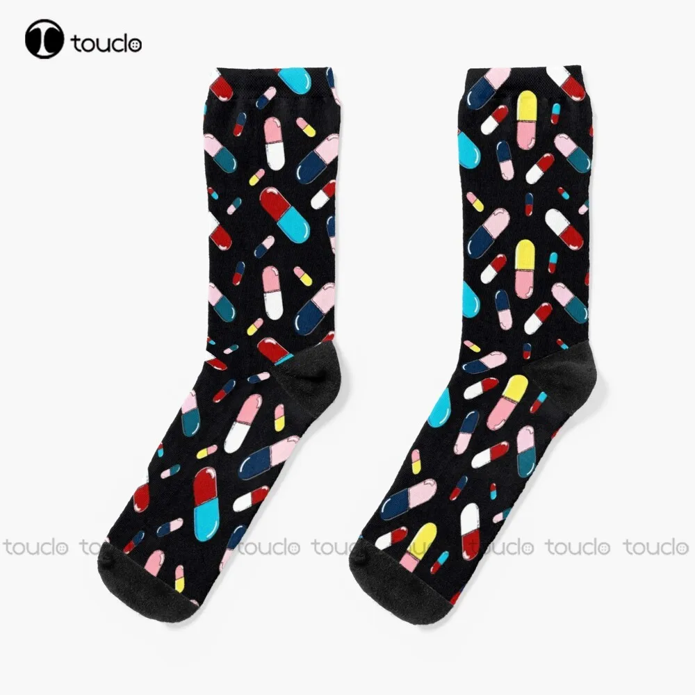 

Magical Pills - Black Socks Slipper Socks For Men Unisex Adult Teen Youth Socks Personalized Custom 360° Digital Print
