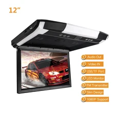 1080P 12,1/10," TFT lcd автомобильный монитор на крыше автомобильный монитор с MP5 плеером USB SD Автомобильный потолочный монитор