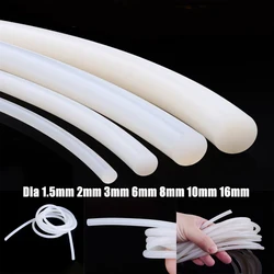 High - Temperature Waterproof Silicone Rubber Seal Strip - White, Multiple Diameters Available - 5m