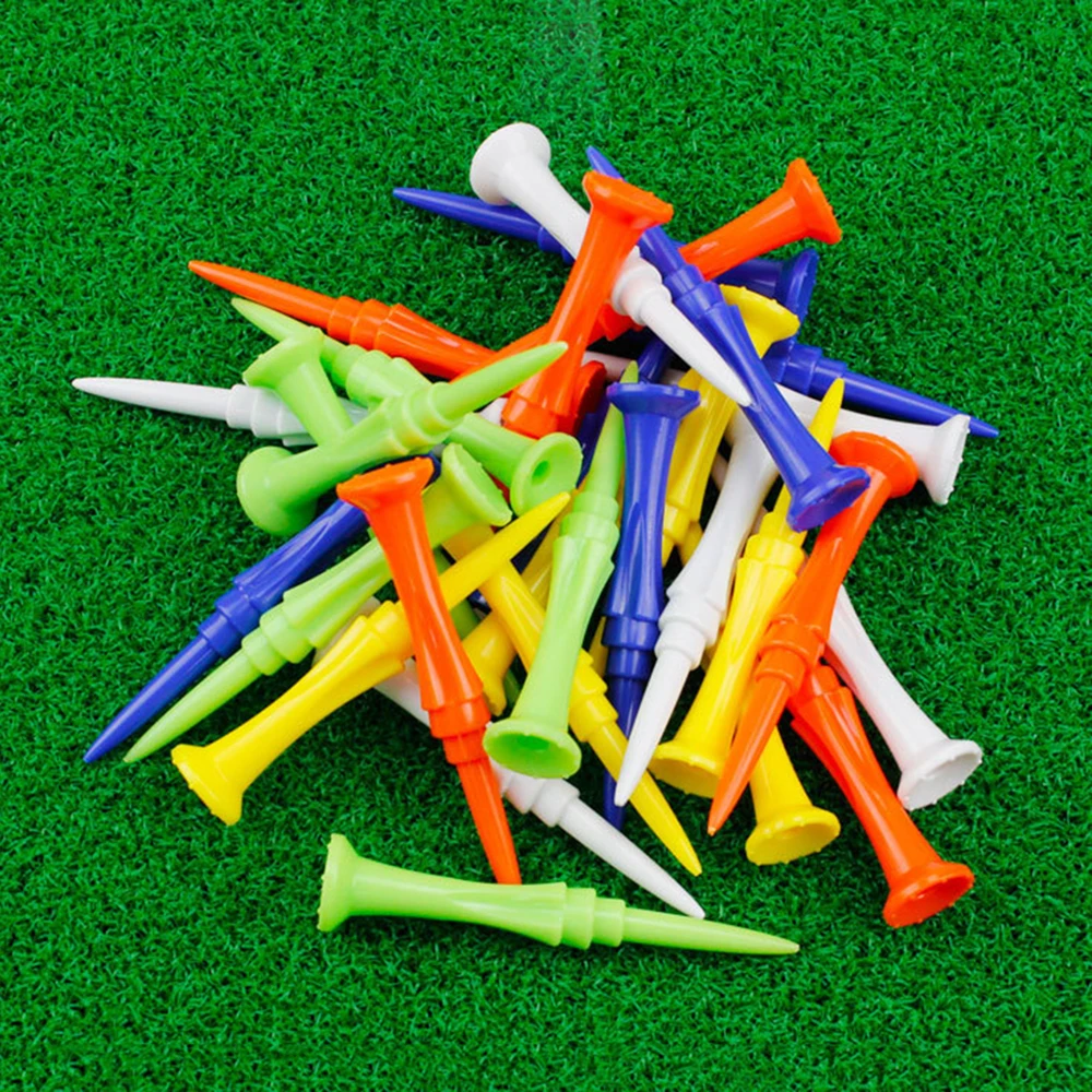 

KOFULL 80MM 50PC In Bulk New Step Down Double Deck Plastic Golf Tees Holder Supplies Accessories