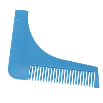 

NEW Beard Shaping Tool Man Gentleman Beard Trim Template Hair Cut Blue With Comb