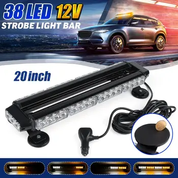 

12V 20" LED Car Truck 4 Side Strobe Flashing Emergency Light Bar Vehicle Warning Lightbar Roof Beacon Lamp for Jeep Bus Trailer