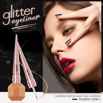 

Kiss Beauty Glitter Liquid eyeliner Sequins Pearl Shiny Cosmetic Makeup Women Professinal Make Up Tool Waterproof