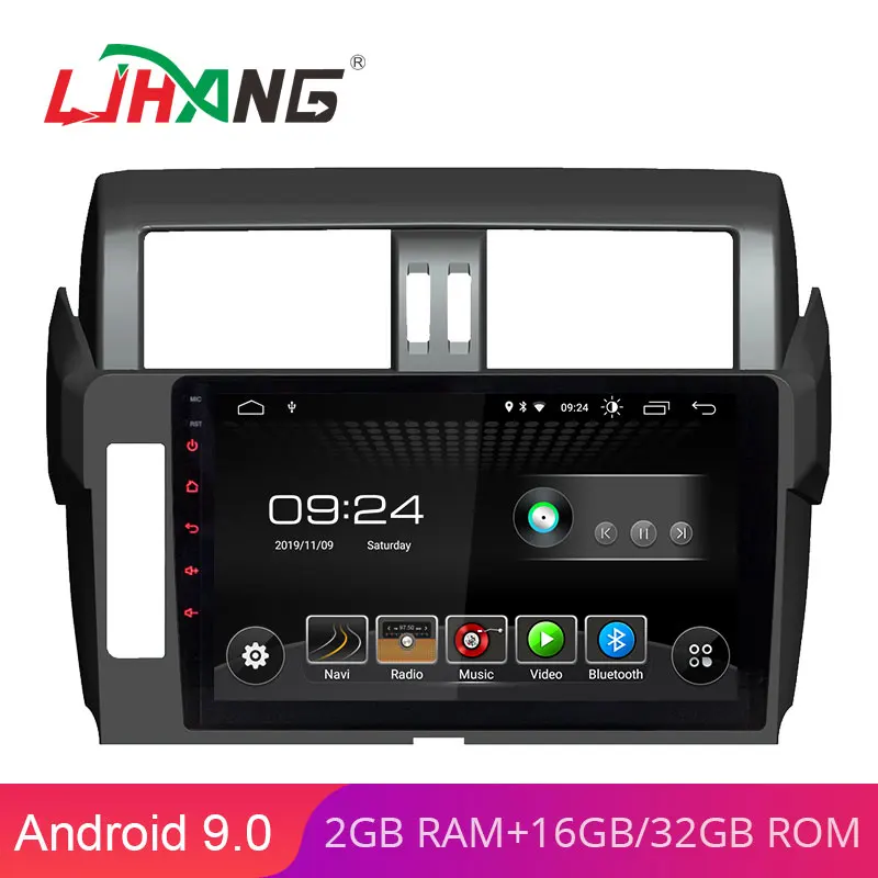 LJHANG 10,1 дюймов Android 9,0 Автомагнитола для Toyota Lander Cruiser Prado 150 WiFi мультимедийный проигрыватель gps навигация авто видео