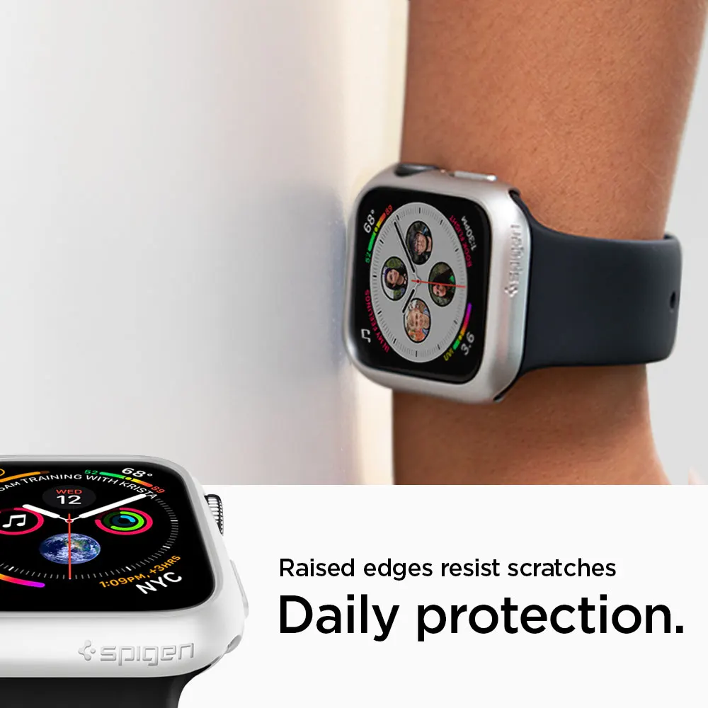 Spigen Thin Fit Case For Apple Watch 6/se/5/4 - Form-fitted Design Hard  Polycarbonate Material Smooth Finish Thin Cover - Smart Accessories -  AliExpress