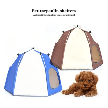 

Portable Foldable Cute Pet Dogs Tent Outdoor Indoor Tent For Kitten Cat Small Dog Puppy Kennel Room Cat's Nest House 5