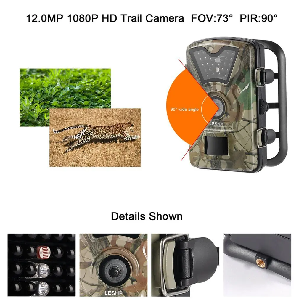 2.0MP HD1080P игра Trail Скаутинг охотничья камера с датчиком движения ИК-светодиоды инфракрасный День и Ночь Рабочая водонепроницаемая