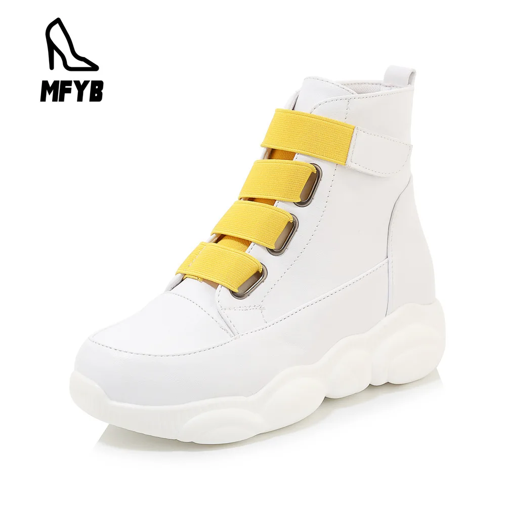 

MFYB Women's boots 2019 autumn new product comfortable flat bottom thick large size 34-46 low tube casual booties