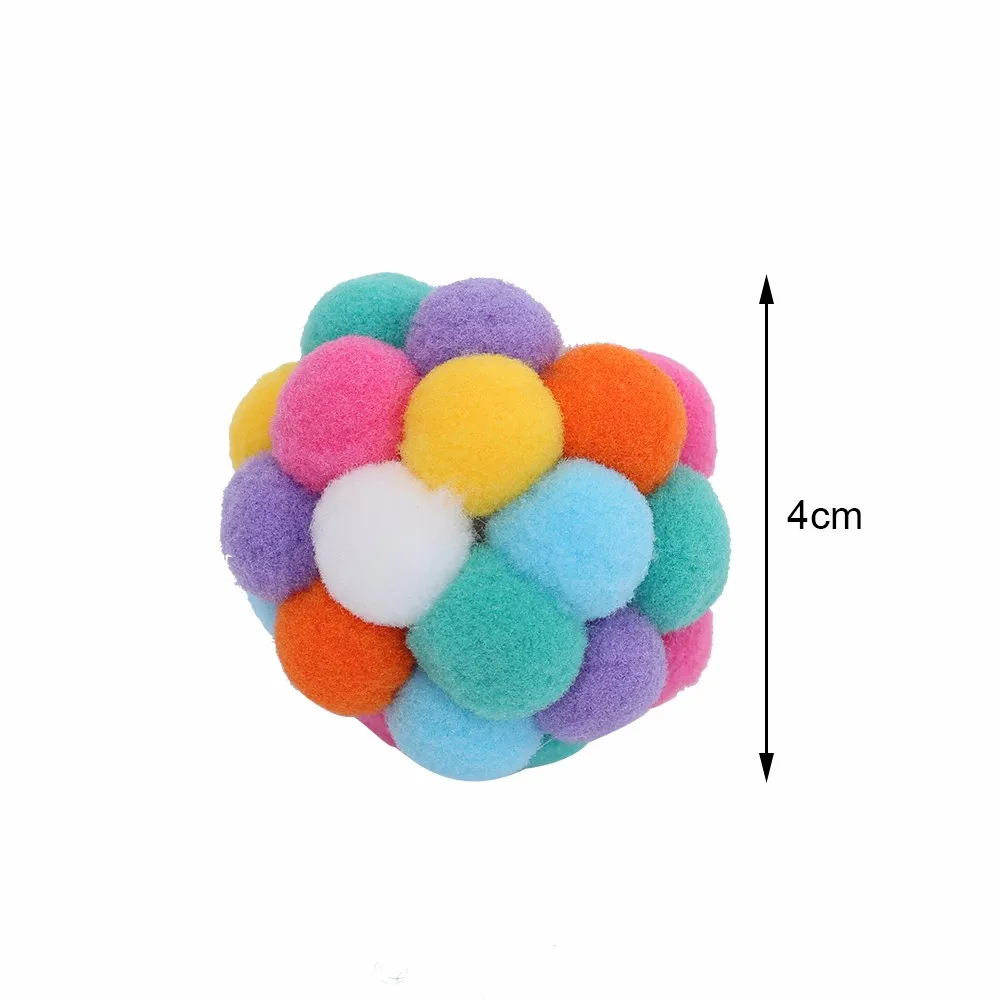 S Ball Only 1 шт. колокольчики ручной работы игрушка для кошек котята интерактивные игрушки для кошек плюшевый мяч игрушки для котов для развлечений товары для кошек - Цвет: S Ball Only