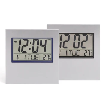 

NEW ARRIVAL Large screen LCD wall clock simple electronic alarm clock large Chinese calendar clock living room office wall clock