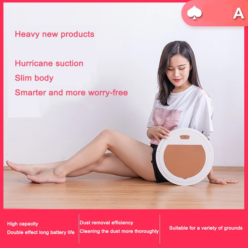 

Rechargeable Robot Vacuum Cleaner Automatic Obstacle Avoidance USB Charging Dustproof Household Cleaning Robot Vacuum Cleaner