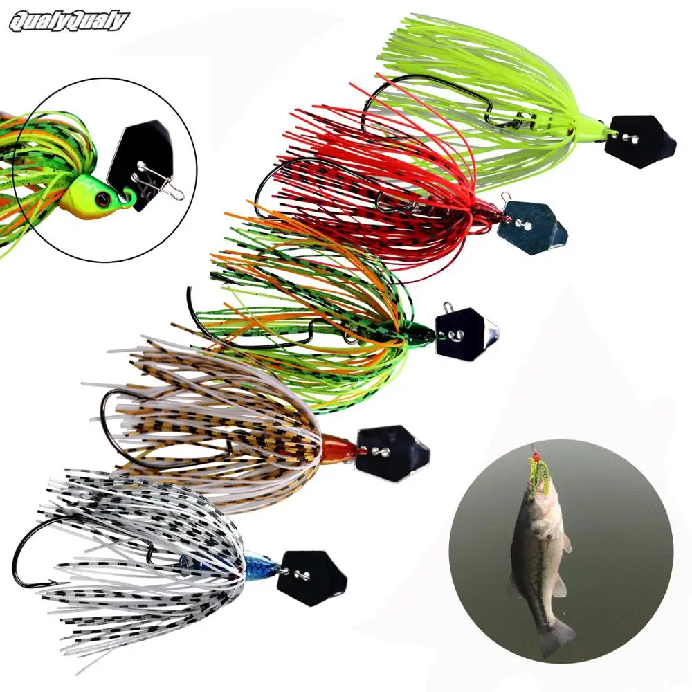 7g / 10g Fishing Buzz Bait Spinnerbait Lure Buzzbaits with Jig Head Hook  Mixed Color 