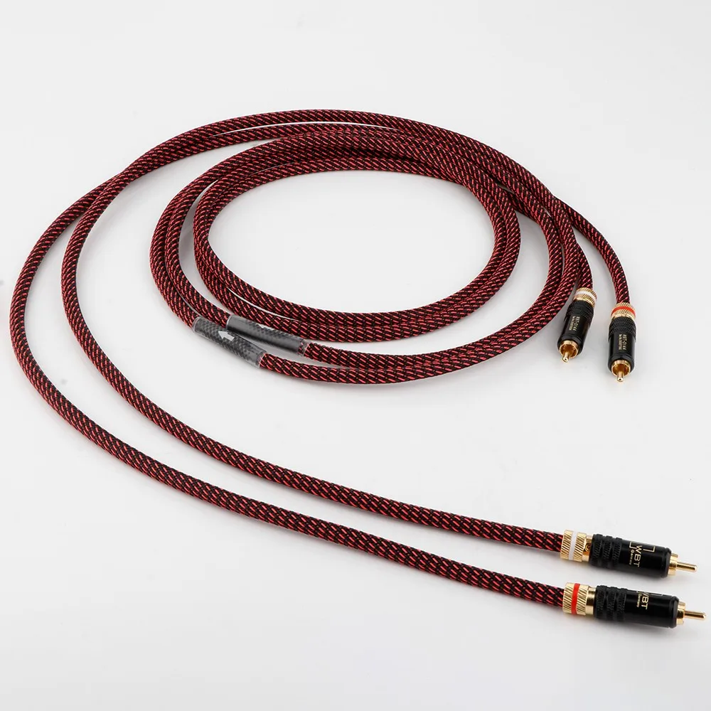 New Pair Hifi Audio 5n Ofc Rca Audio Interconnct Cable Hiend Rca To