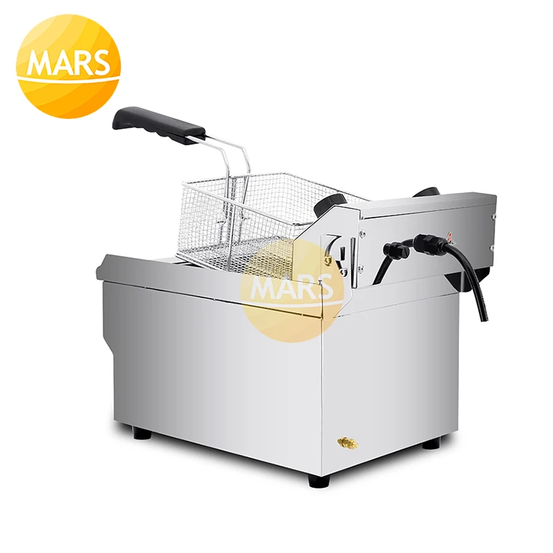 US $268.45 Heavy Duty Electric Deep Fryer with Strainer 17L Fried Chicken Frying Machine Stainless Steel Fryer for Food Chips Potato Fries