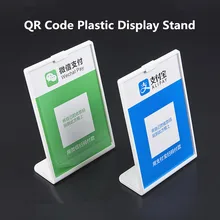 

A6 Plastic QR Code Display Stand Counter Top Sign Holder Stand Menu Paper Holder Frame