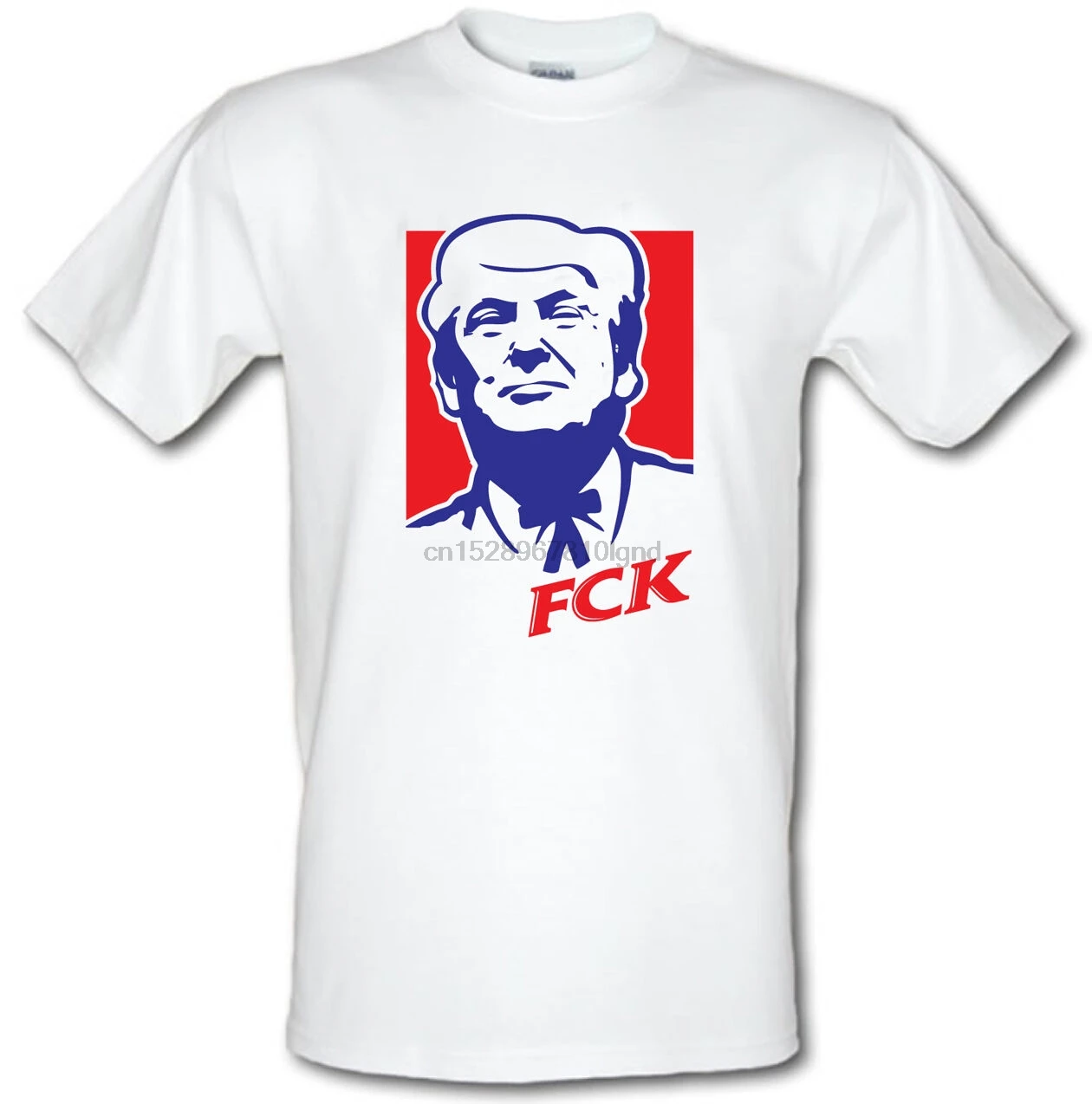 Дональд Трамп Fck США президент Kfc стиль! Футболка из тяжелого хлопка Small-Xxl |
