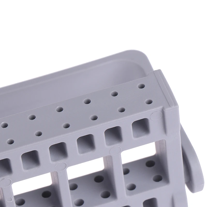 1pc 16 Holes Nail Drill Bit Holder Stand Manicure Utensil Plastic Cover With Adjustable Handle Grinding Head Displayer Accessory