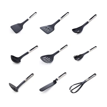 

Silicone Kitchenware Non-stick Cookware Cooking Tool Spatula Ladle Egg Beaters Shovel Spoon Soup Kitchen Utensils Set