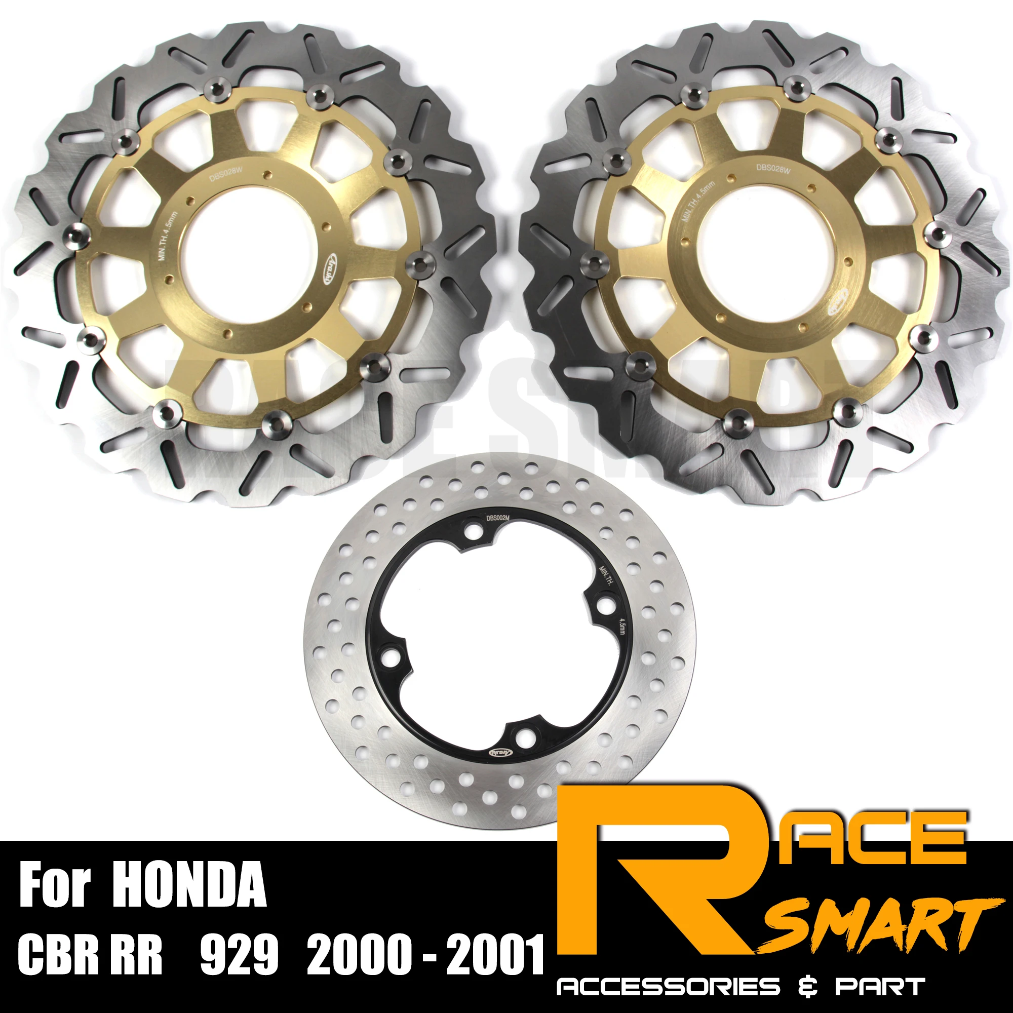 Для HONDA CBR RR 929 2000-2001 Мотоцикл с ЧПУ плавающий передний и задний тормозной диск мотоциклы тормозные диски CBR 929RR 00 01