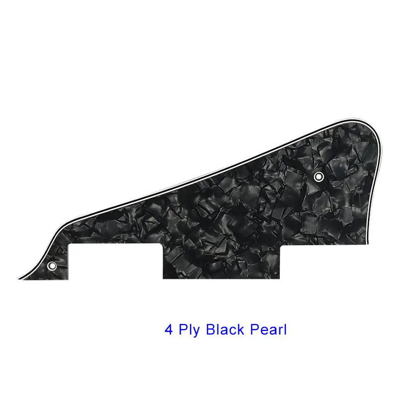 4 Ply black pearl Pleroo гитарные части для 2 Винты для отверстий Les Paul гитарные накладки для царапин пластины много цветов - Цвет: 4 Ply black pearl