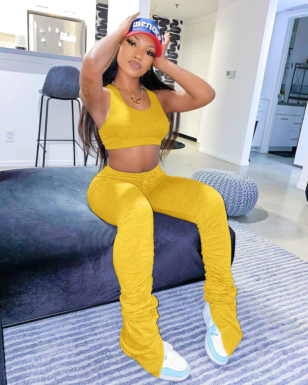 stacked leggings set joggers women 