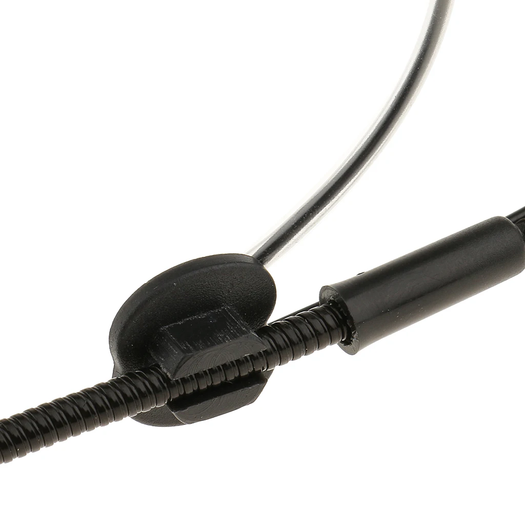 4pcs Ear Hook Wired Headset Headworn Microphone Black 3.5mm Straight Angle