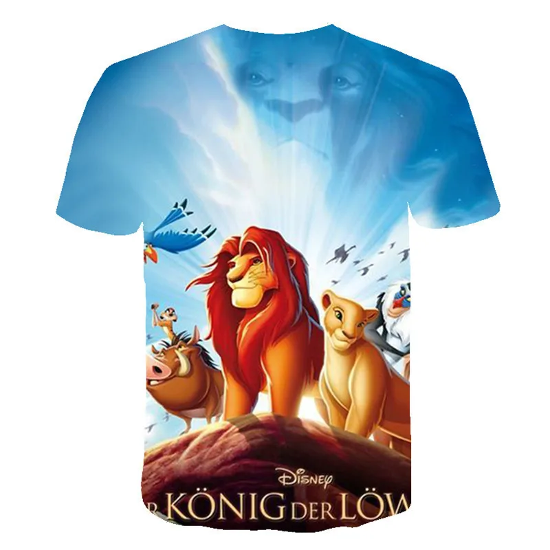 Новинка года, Детская футболка с объемным рисунком фильма «glory kingdom King», «Lion King», «Simba», Мужская/женская летняя повседневная футболка в стиле хип-хоп, одежда с короткими рукавами