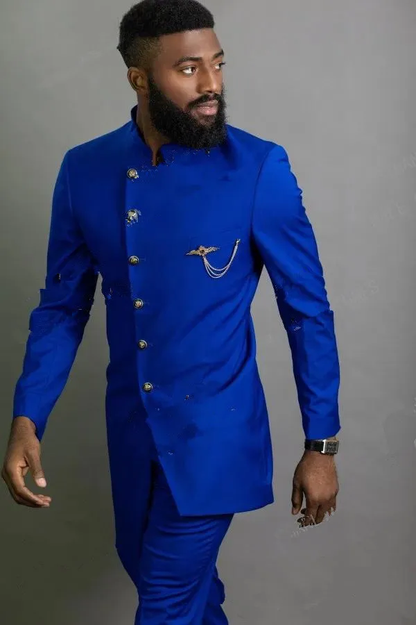 New unique design Men Wedding Suits with Pants 2 Pieces Suits Men Tuxedo Slim Fit Prom Costume Homme Blazer Jacket+Pants