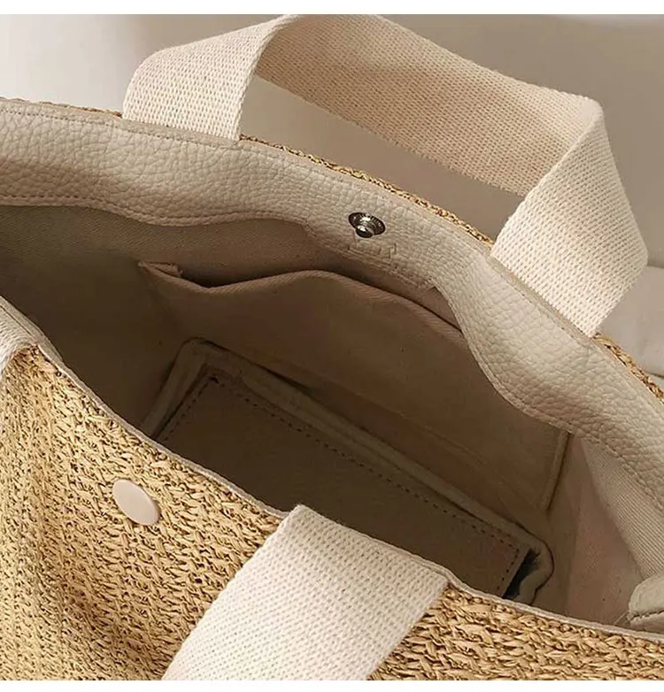 Woven Straw Beach Bag for Women 2021