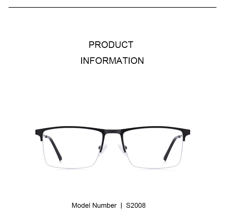 MERRYS дизайн мужские качественные очки мужские полуоправа полуоправы светильник близорукость рецепт сплав Квадратные очки S2008