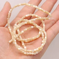 Perles de coquillage d'eau douce blanches naturelles, cylindre de nacre, pour la fabrication de bijoux tendance, bricolage de colliers et de Bracelets pour femmes 4
