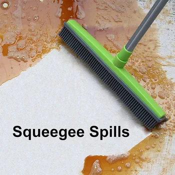 

Magic Clean Sweeper Rubber Broom Pet Hair Lint Removal Device Telescopic Bristles Squeegee Scratch Bristle Long Push Broom