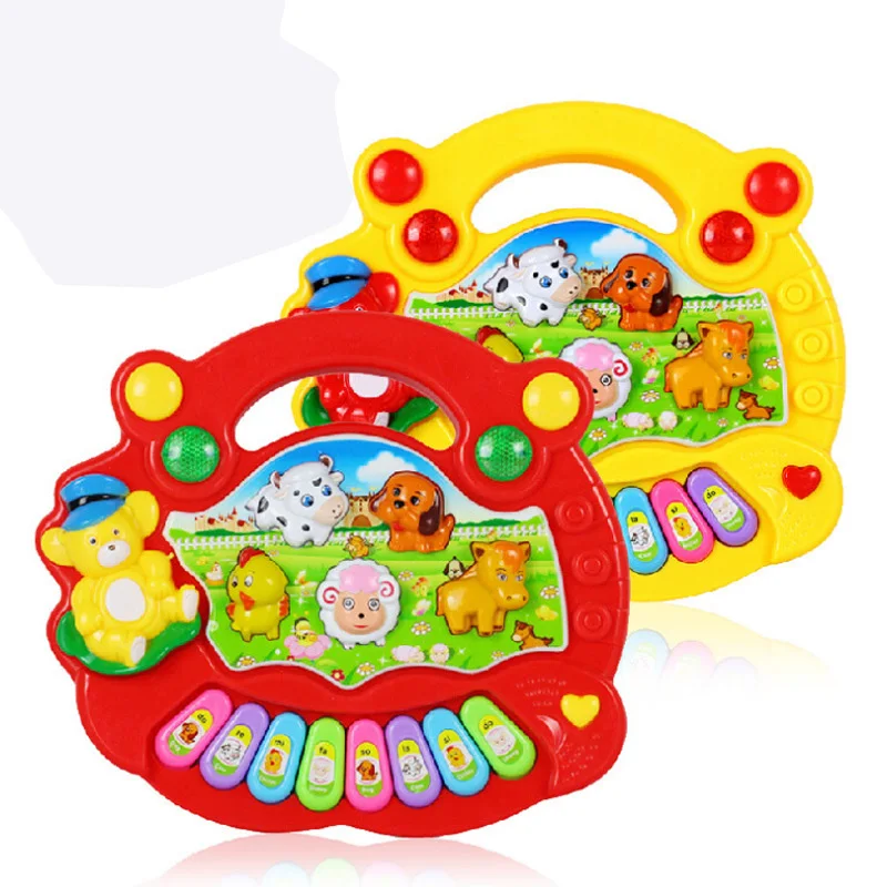 

2019 Hot Sale Musical Instrument Toy Baby Kids Animal Farm Piano Developmental Music Educational Toys For Children Gift