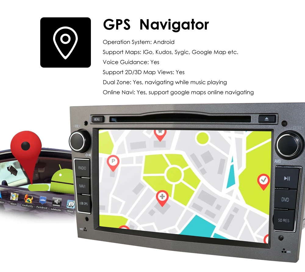 Sale 7" HIZPO 4Core Android9.0 Car DVD For Opel Vectra Antara Zefira Corsa Meriva Astra Radio GPS Multimedia Player DVR TPMS OBD DAB+ 16