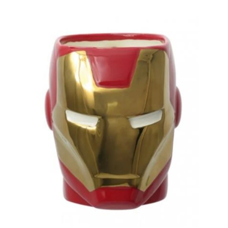 Avengers: Endgame Spider-Man Iron Man Captain America Hulk Cosplay Character Props Anime Water cup Coffee cup ceramics cup Party - Цвет: Красный
