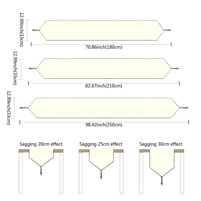 Cotton Modern Striped Table Runner