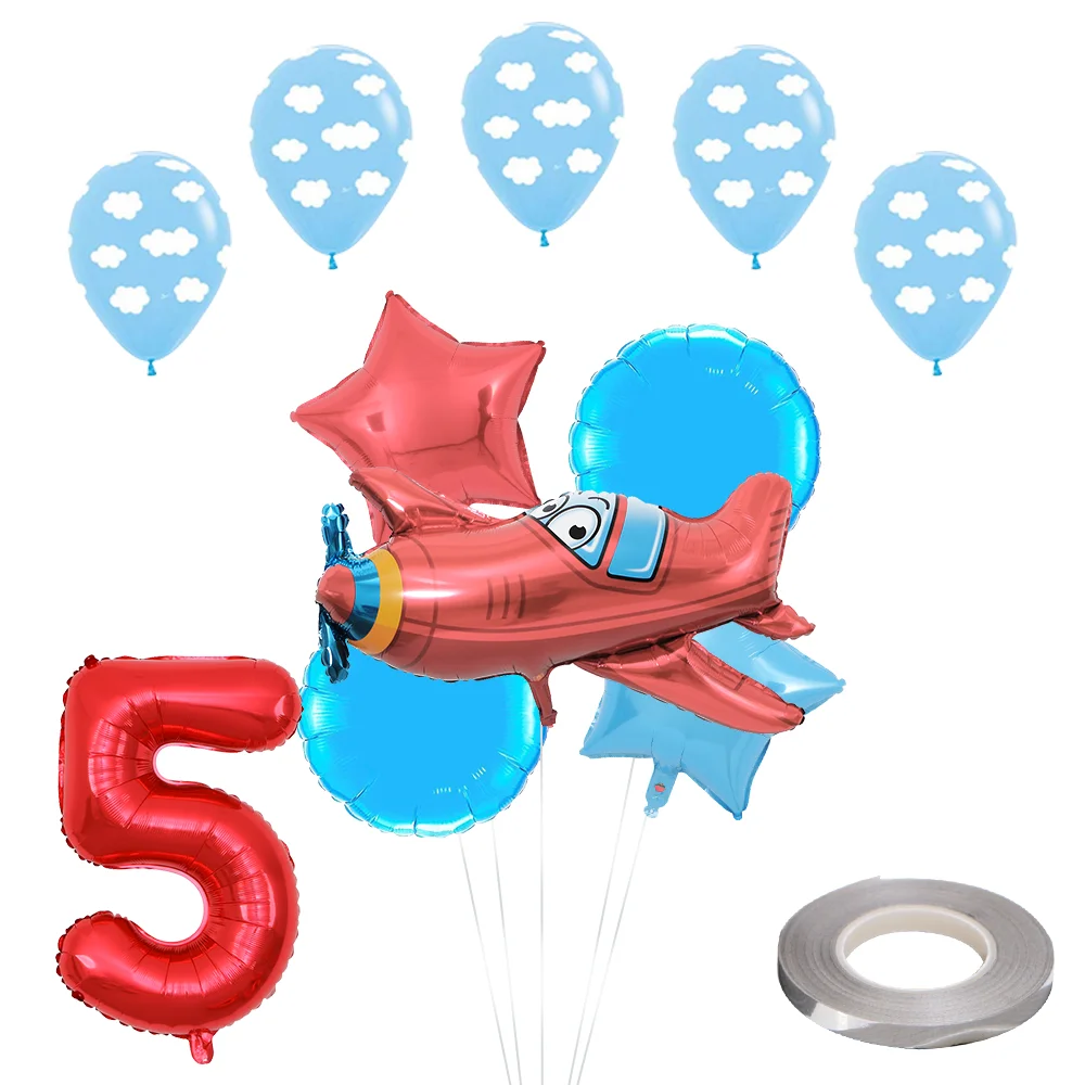 12 шт./лот, воздушные шары с гелием из фольги, 30 дюймов, красные вечерние надувные шары с цифрами, праздничные украшения для детских игрушек, Звездные шары - Цвет: red 5
