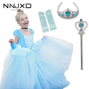 

Snow White Princess Cinderella Girls Dress Jasmine Cosplay Costume Kids Dresses For Girls Elsa Anna Dresses Children Vestidos