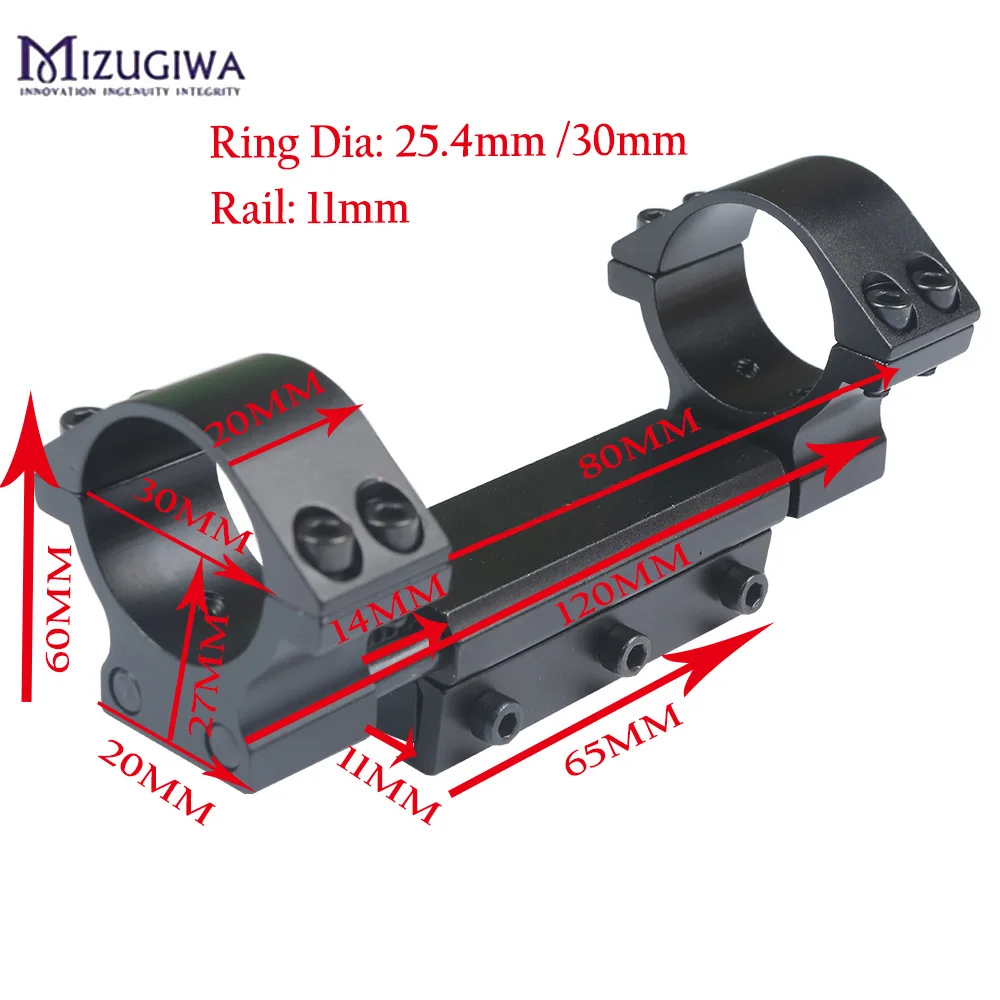 Крепление для прицела MIZUGIWA Airgun 25,4 мм/30 мм кольцо w/Stop Pin винтовка прицел крепление ткач база ласточкин хвост 20 мм Rail caza